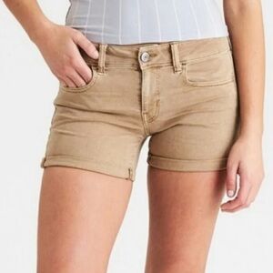 American eagle twill low rise midi shorts